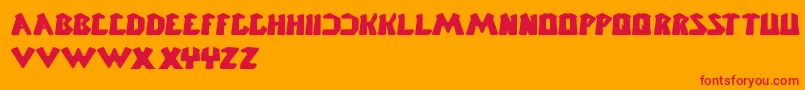 ChunkyBar Font – Red Fonts on Orange Background