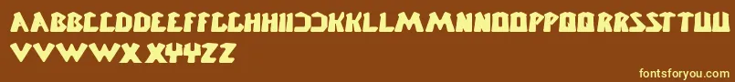 ChunkyBar Font – Yellow Fonts on Brown Background