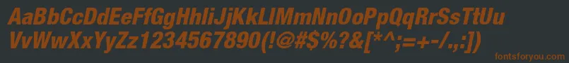 Шрифт HelveticaneueltstdHvcno – коричневые шрифты на чёрном фоне
