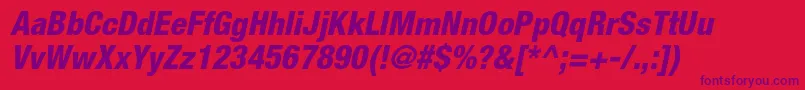 Шрифт HelveticaneueltstdHvcno – фиолетовые шрифты на красном фоне