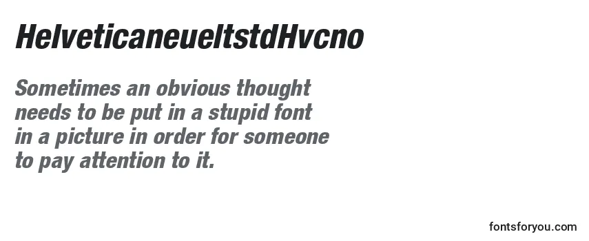 Przegląd czcionki HelveticaneueltstdHvcno