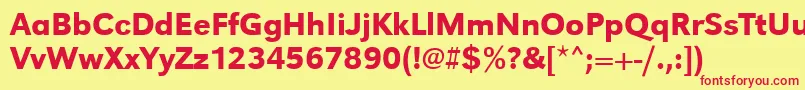 Urwgrotesktmed Font – Red Fonts on Yellow Background