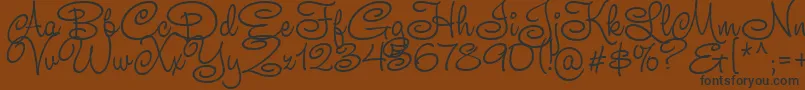 TeddyBear Font – Black Fonts on Brown Background