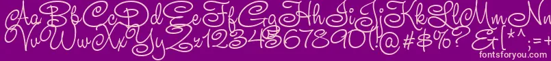 TeddyBear Font – Pink Fonts on Purple Background