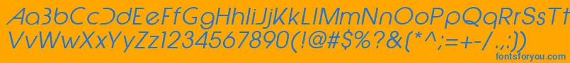 EpicfusionItalic Font – Blue Fonts on Orange Background