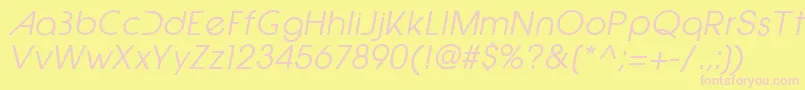 EpicfusionItalic Font – Pink Fonts on Yellow Background