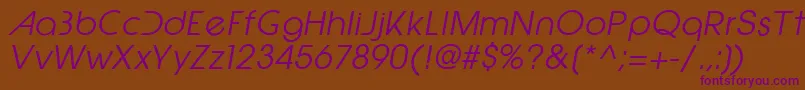 EpicfusionItalic Font – Purple Fonts on Brown Background