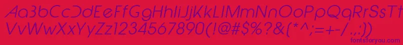 EpicfusionItalic Font – Purple Fonts on Red Background