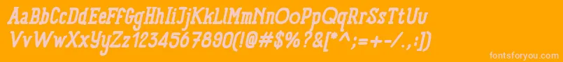 En savoir plus sur la police PanforteSerifBoldItalic Police PanforteSerifBoldItalic – polices roses sur fond orange