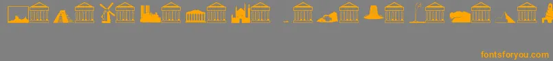 LandmarksRegular Font – Orange Fonts on Gray Background