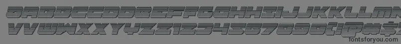 Banjinchromeital Font – Black Fonts on Gray Background