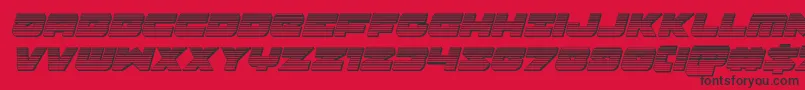 Banjinchromeital Font – Black Fonts on Red Background