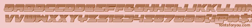 Banjinchromeital Font – Brown Fonts on Pink Background