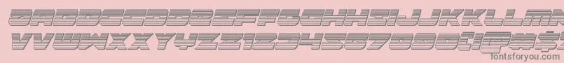 Banjinchromeital Font – Gray Fonts on Pink Background