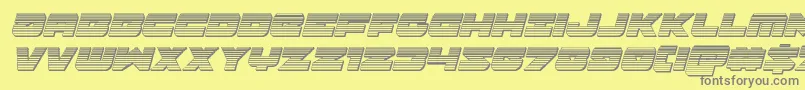 Banjinchromeital Font – Gray Fonts on Yellow Background