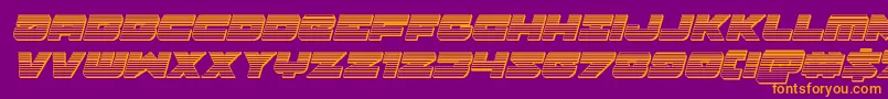 Banjinchromeital Font – Orange Fonts on Purple Background