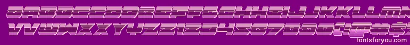 Banjinchromeital Font – Pink Fonts on Purple Background