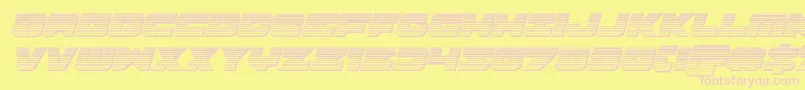 Banjinchromeital Font – Pink Fonts on Yellow Background