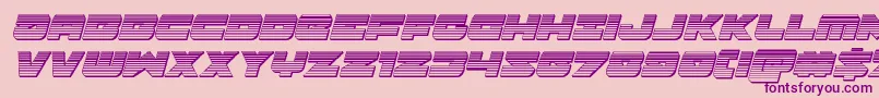 Banjinchromeital-Schriftart – Violette Schriften auf rosa Hintergrund
