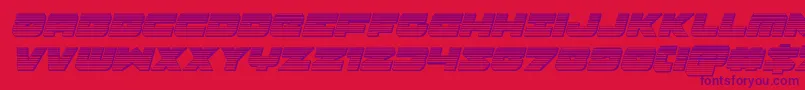 Banjinchromeital-Schriftart – Violette Schriften auf rotem Hintergrund