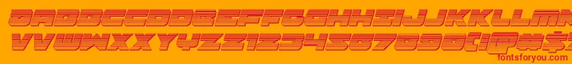 Banjinchromeital Font – Red Fonts on Orange Background