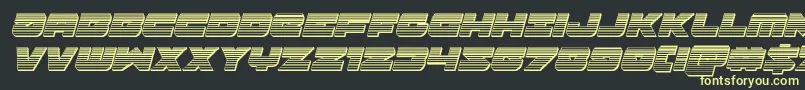 Weitere Informationen zur Banjinchromeital-Schriftart Banjinchromeital-Schriftart – Gelbe Schriften auf schwarzem Hintergrund