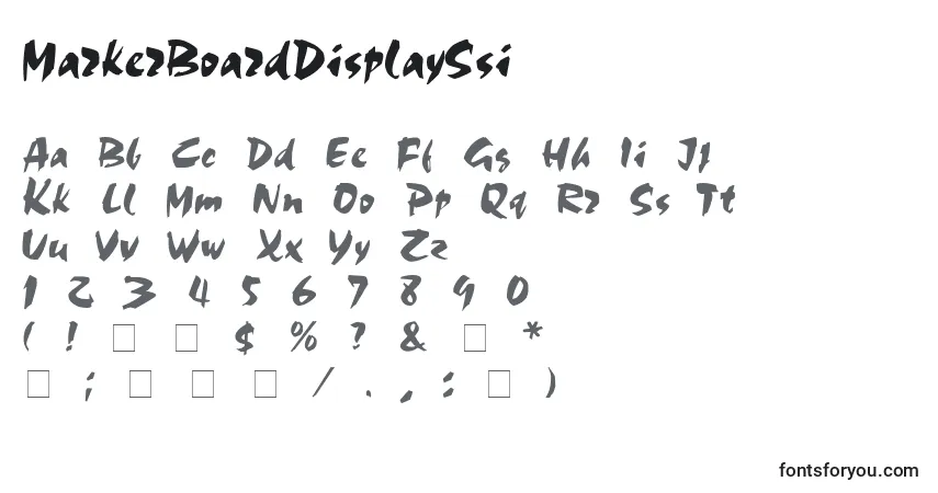 Шрифт MarkerBoardDisplaySsi – алфавит, цифры, специальные символы