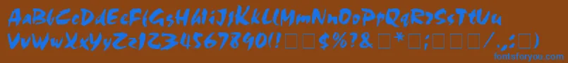 MarkerBoardDisplaySsi-Schriftart – Blaue Schriften auf braunem Hintergrund