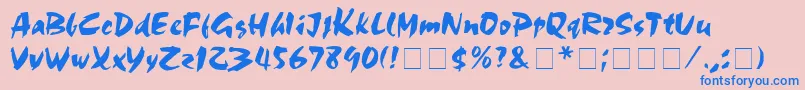 MarkerBoardDisplaySsi Font – Blue Fonts on Pink Background