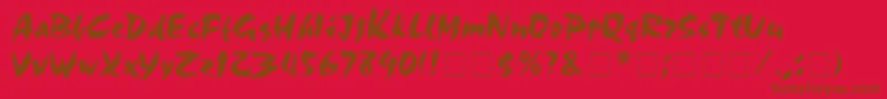 MarkerBoardDisplaySsi Font – Brown Fonts on Red Background