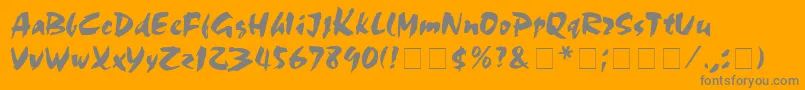 Fonte MarkerBoardDisplaySsi – fontes cinzas em um fundo laranja