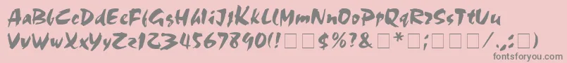 MarkerBoardDisplaySsi Font – Gray Fonts on Pink Background