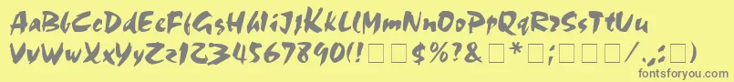 MarkerBoardDisplaySsi Font – Gray Fonts on Yellow Background