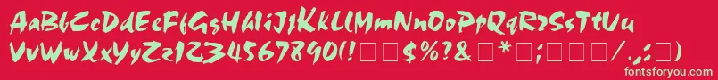 MarkerBoardDisplaySsi Font – Green Fonts on Red Background