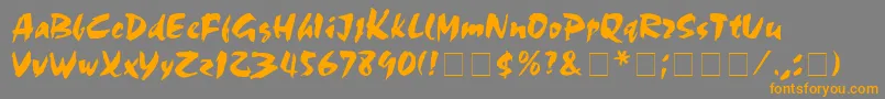 MarkerBoardDisplaySsi-Schriftart – Orangefarbene Schriften auf grauem Hintergrund