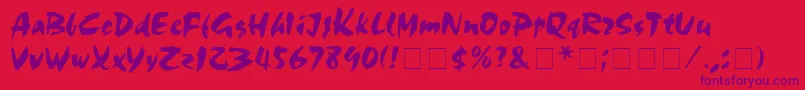 MarkerBoardDisplaySsi Font – Purple Fonts on Red Background