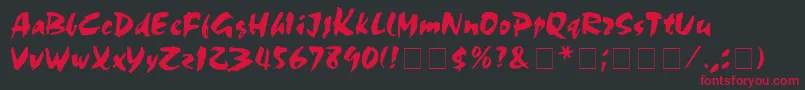 Czcionka MarkerBoardDisplaySsi – czerwone czcionki na czarnym tle