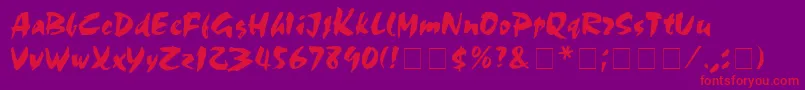 MarkerBoardDisplaySsi Font – Red Fonts on Purple Background