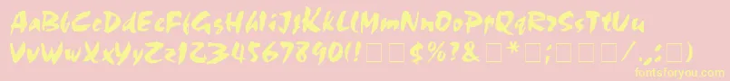 MarkerBoardDisplaySsi Font – Yellow Fonts on Pink Background