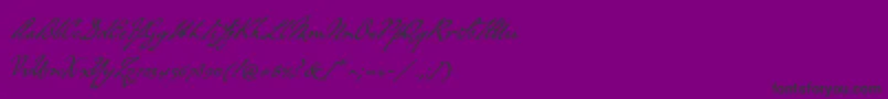 P22grosvenor-Schriftart – Schwarze Schriften auf violettem Hintergrund