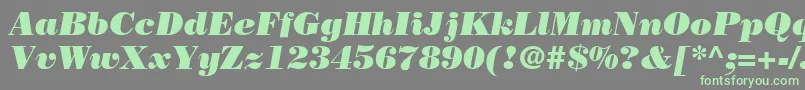 fuente BodoniPosterSsiPosterItalic – Fuentes Verdes Sobre Fondo Gris