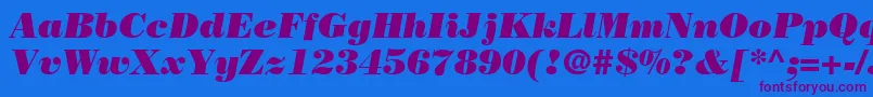 BodoniPosterSsiPosterItalic-fontti – violetit fontit sinisellä taustalla