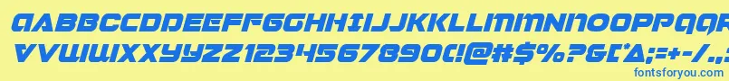 Jeebraital Font – Blue Fonts on Yellow Background