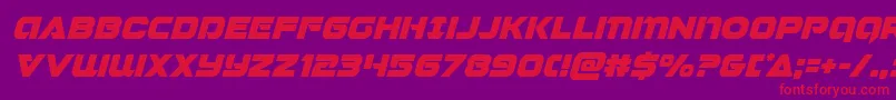 Fonte Jeebraital – fontes vermelhas em um fundo violeta