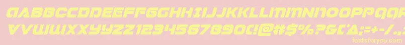 Police Jeebraital – polices jaunes sur fond rose