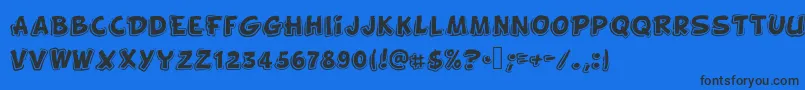 Шрифт Funnykid – чёрные шрифты на синем фоне