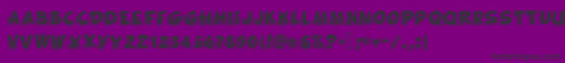 Funnykid-Schriftart – Schwarze Schriften auf violettem Hintergrund
