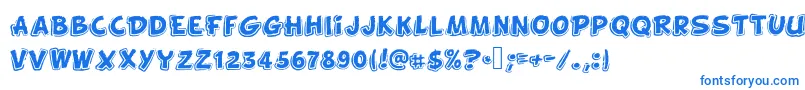Шрифт Funnykid – синие шрифты