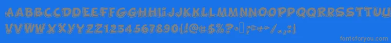 Funnykid Font – Gray Fonts on Blue Background