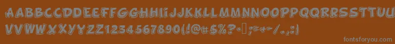 Шрифт Funnykid – серые шрифты на коричневом фоне